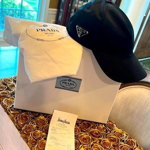 Prada black hat never worn